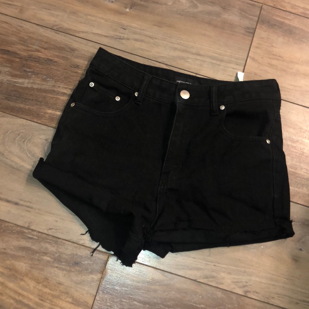 Black Denim Shorts
